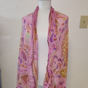 Pink beautiful pattern scarf